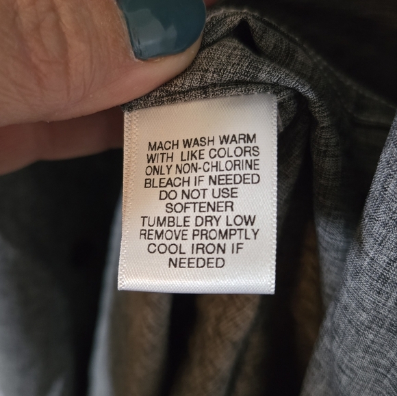 Roundtree and Yorke Gray Men's Mesh Back Shirt Size Large - Picture 7 of 7